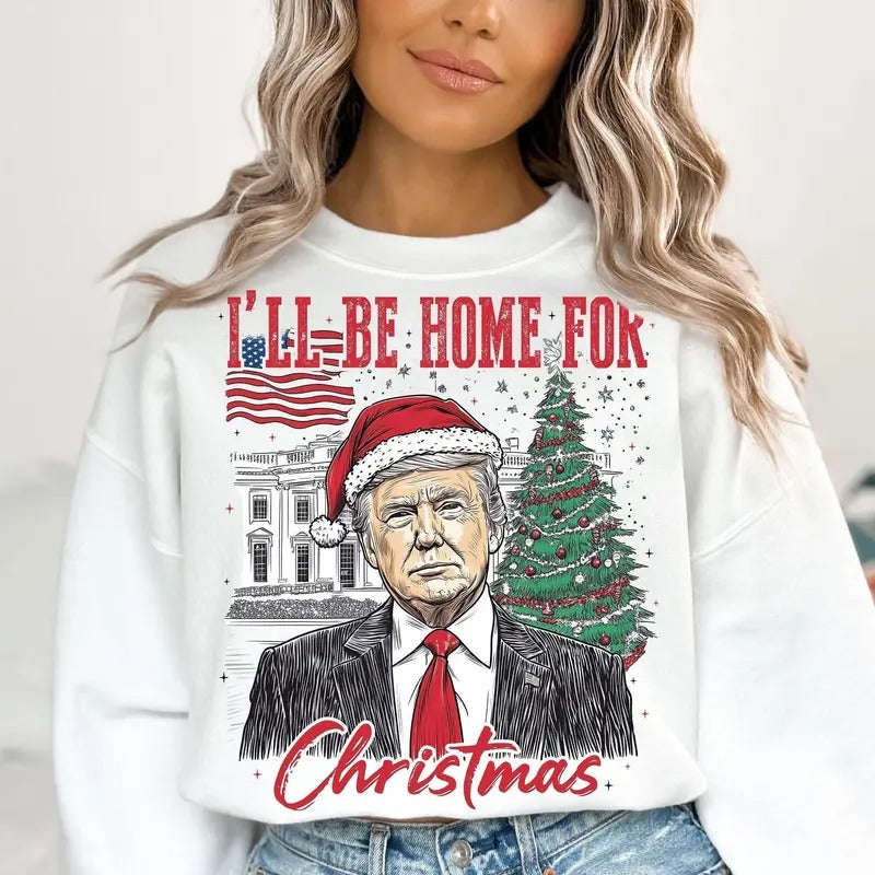 Trump I'Ll Be Home Humorous Trump Casual Breathablestyle{N002}2 T-Shirts
