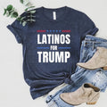 Trump Shirt Election 2024 Trump Supporter President Short Sleeve Patriotic Shirt American Flag Vote Latinos Shirt Casual Menswear T-Shirts