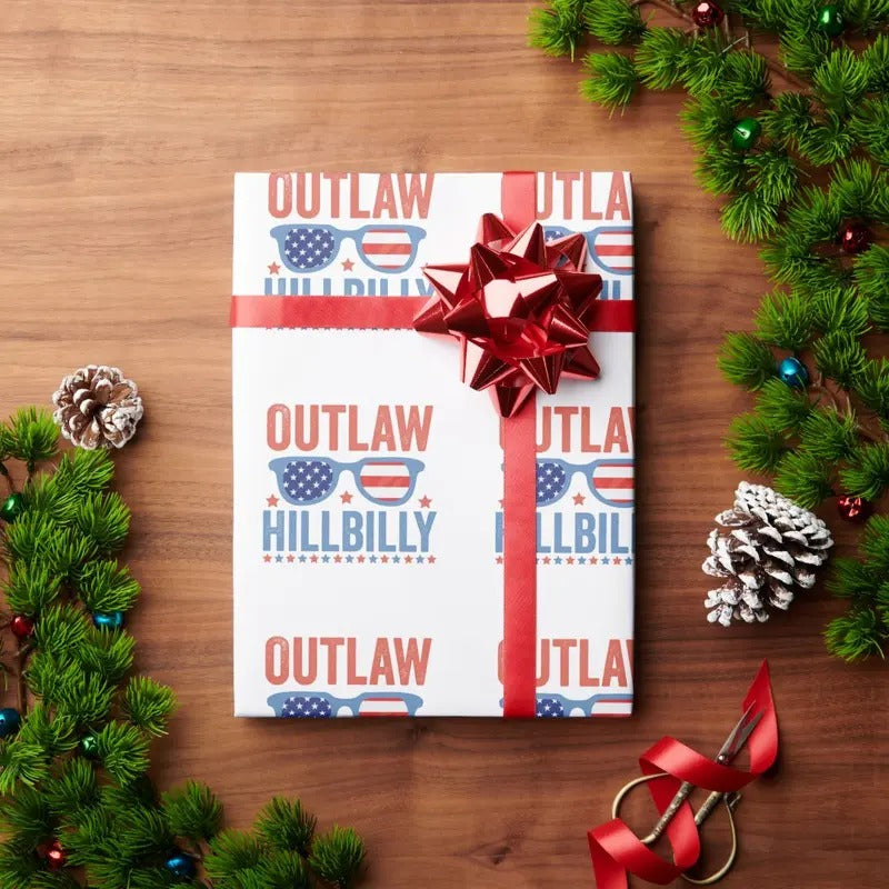 Trump Vance 2024 Outlaw Hillbilly Election Wrapping Paper T-Shirts