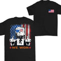 Trump We Won Double Sided Flag USA Shirt Classic Cotton T-Shirts