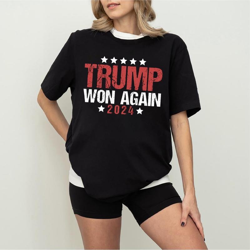 Trump Won Again Shirt Trump Vance 2024 Shirt Trump Won 2024 Election Inauguration Republican T-Shirts