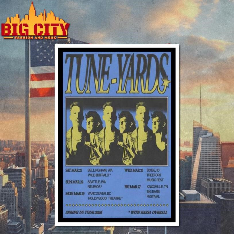 Tune-Yards Spring US Tour 2026 Poster Shirt