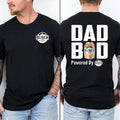 Two Sided Dad Bob Powered Light Peach Papa Funny Summer Outdoors Beer Lover T-Shirts
