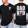 Two Sided Dad Bob Powered Natural Light Doodlebob Papa Funny Summer Outdoors Beer Lover T-Shirts