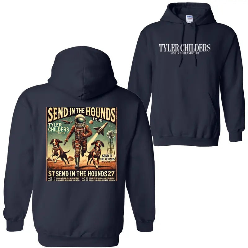 Tyler Childers Send Hounds Tour Astronaut & Hounds Concert Lovers Fans Music T-Shirts