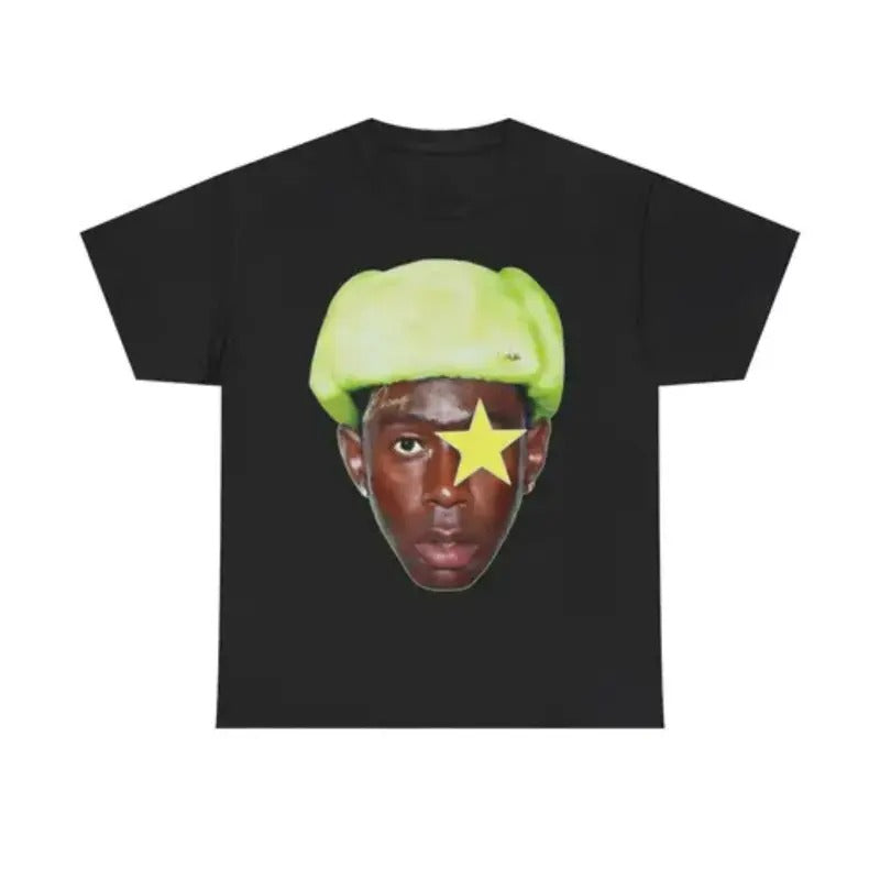 Tyler Star Inspired Y2k 90s Hip Hop Heavy Cotton Shirt HipHop Rap T-Shirts