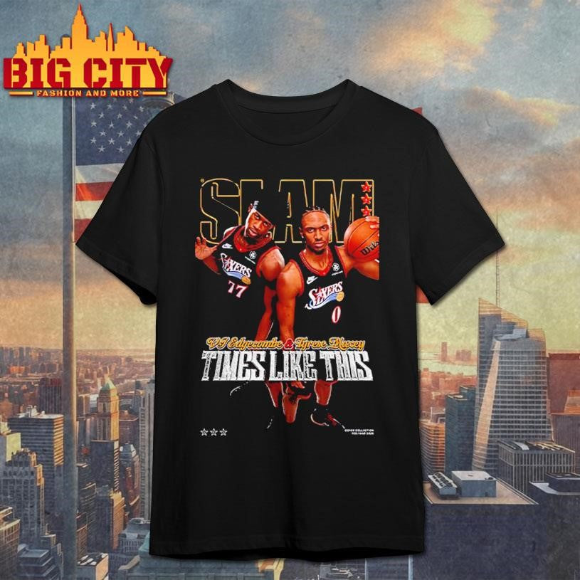Tyrese Maxey And VJ Edgecombe Philadelphia 76ers On The Slam 260 Shirt
