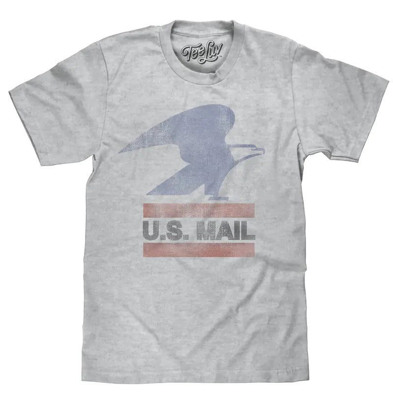 U.S. Mail Eagle Logo Gray T-Shirts