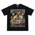 UFC "McGregor" Heavyweight Vintage 100% Cotton Menswear Top Crew Necks UFC Fans Casual Streetwear Black Gamis T-Shirts