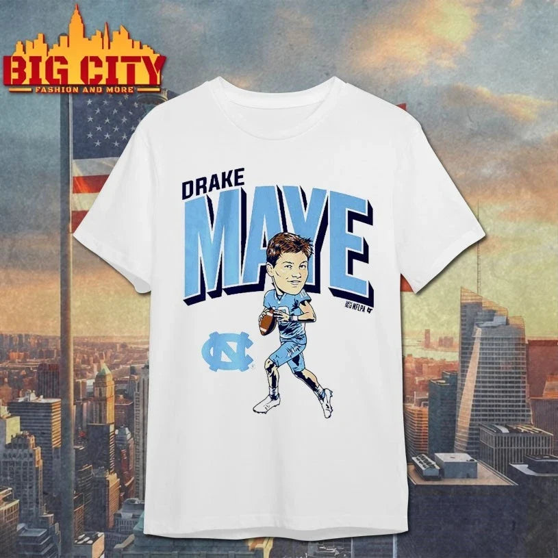 UNC Football Drake Maye Pro Caricature t-shirt