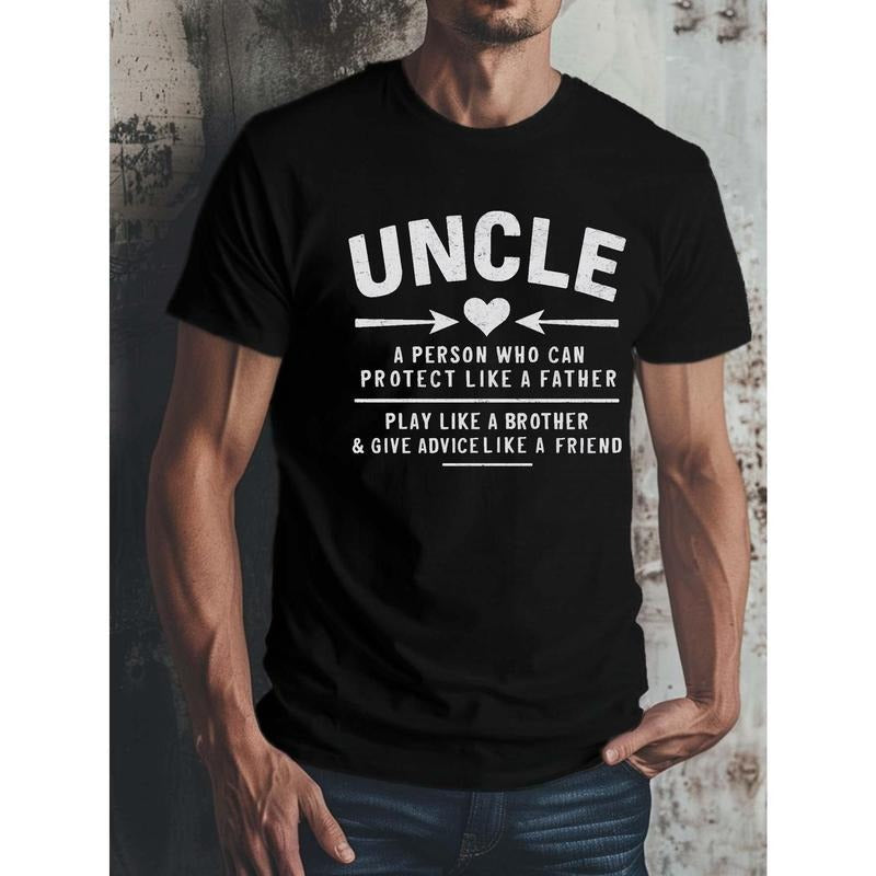 [UNCLE Print ] UNCLE Print Shirt Casual Short Sleeve Summer Made USA T-Shirts