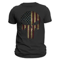 USA Patriotic American Flag Skull Tactical T-Shirts