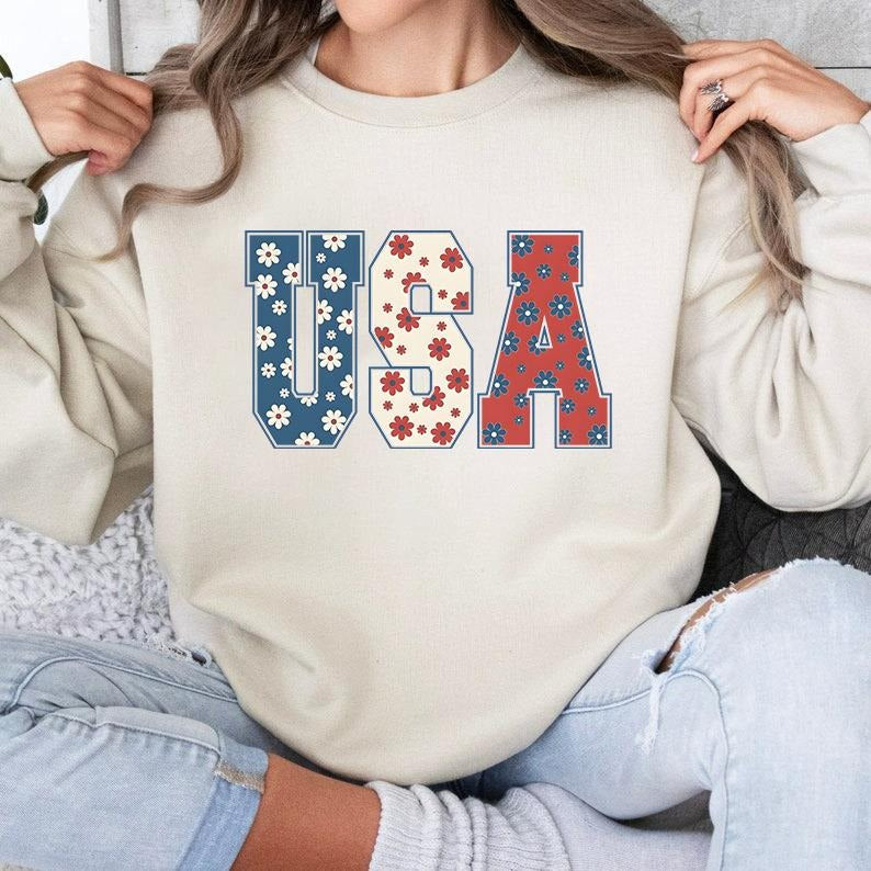 USA Retro America 4th July 4th July Sublimation America Patriotic T-Shirts