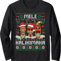 Ugly Mele Kalikimaka Hawaiian Xmas Pajamas Long Sleeve T-Shirts