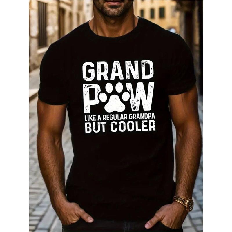 Ultra Soft Breathable Grand Paw Print Couple Comfort Fit Crew Neck Cotton Street Short Sleeve Moisture Wicking Casual Summer Everyday New Made USA T-Shirts