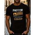 Ultra Soft Breathable Moisture Wicking Hot Pastor Warning Print Couple Comfort Fit Crew Neck Street Short Sleeve Cotton Casual Summer Made USA T-Shirts