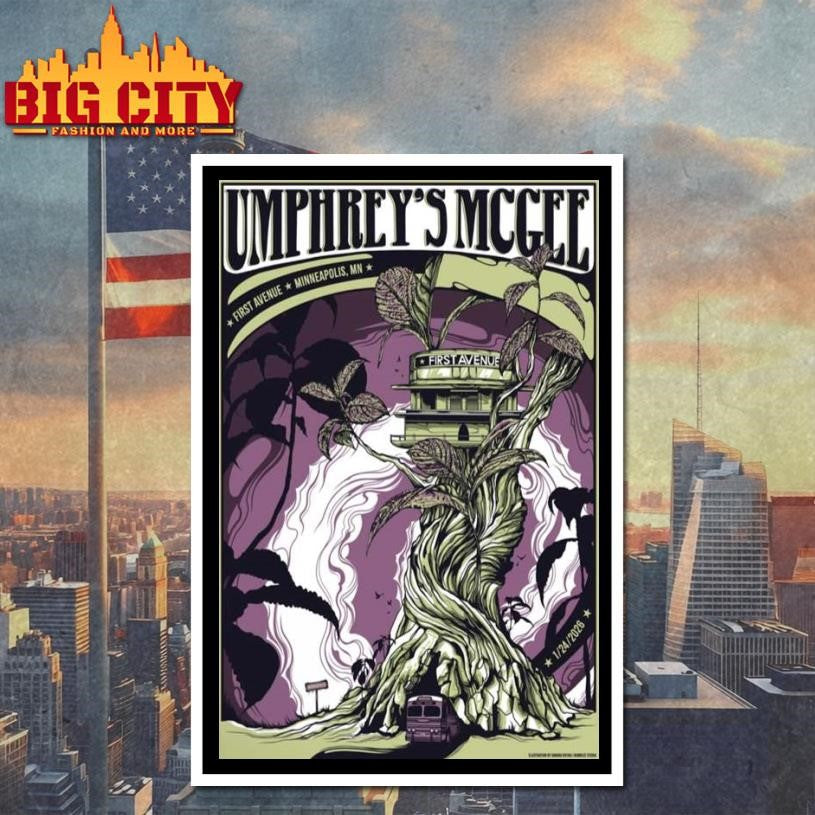 Umphrey’s McGee Minneapolis, MN January 24 2026 Concert Poster Shirt