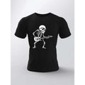 Unique Skeleton Playing Guitar Short Sleeve Casual Summer Made USA T-Shirts