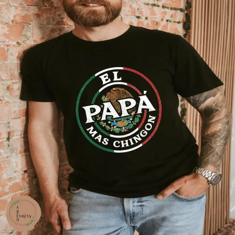 El Papa Mas Chingon Fabric Menswear T-Shirts