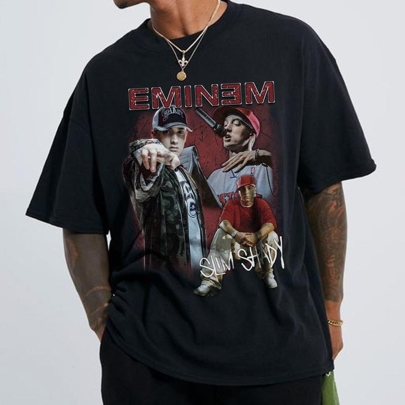 Eminem Vintage 90s Hoddie Eminem Hoddie Eminem Rap Music Rap Vintage Shirt Him Her T-Shirts