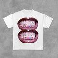 Lip Print Street Cotton T Shirtstyle{N002}2 T-Shirts