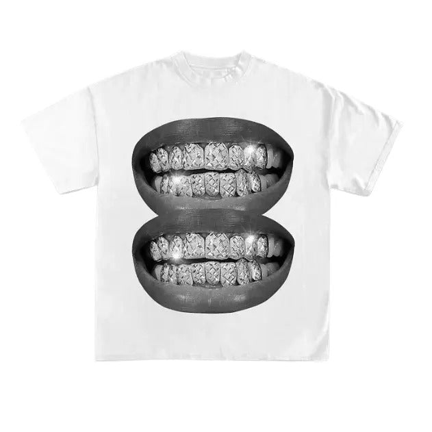 Lip Print Size S 3XL Top Womenswear Underwear Humen Underwear Lady Streetwear Human Shoe Comfort Casual T-Shirts