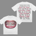 Mouth & Letter Print Jesus Smiled S 3XL & Streetwear Tops & Underwear Casual Cotton Menswear T-Shirts