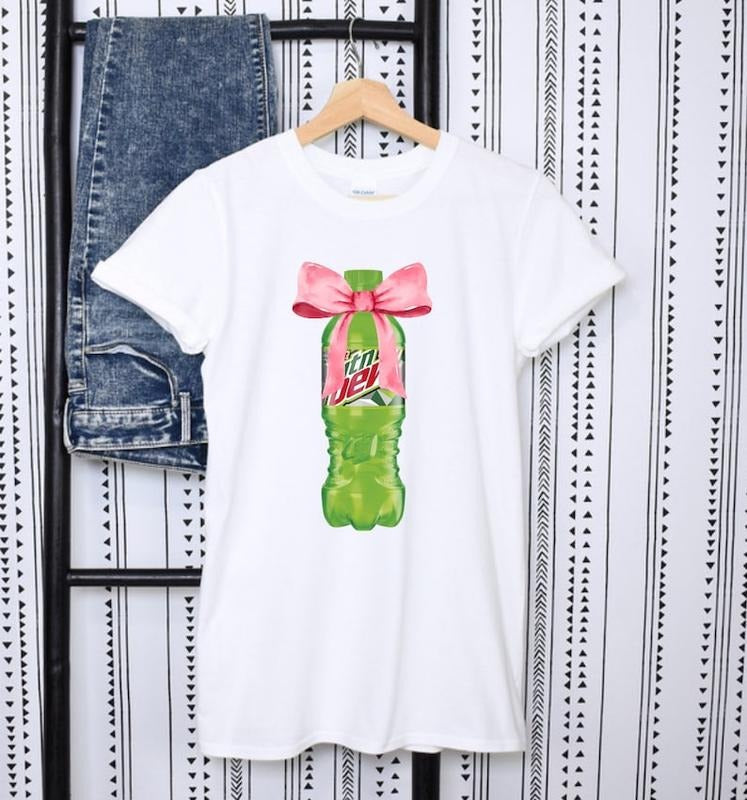 [Up 5XL] Coquette Diet Mountain Dew Coquette Soft Girl Era Cute Coquette Top Pink Bows T-Shirts