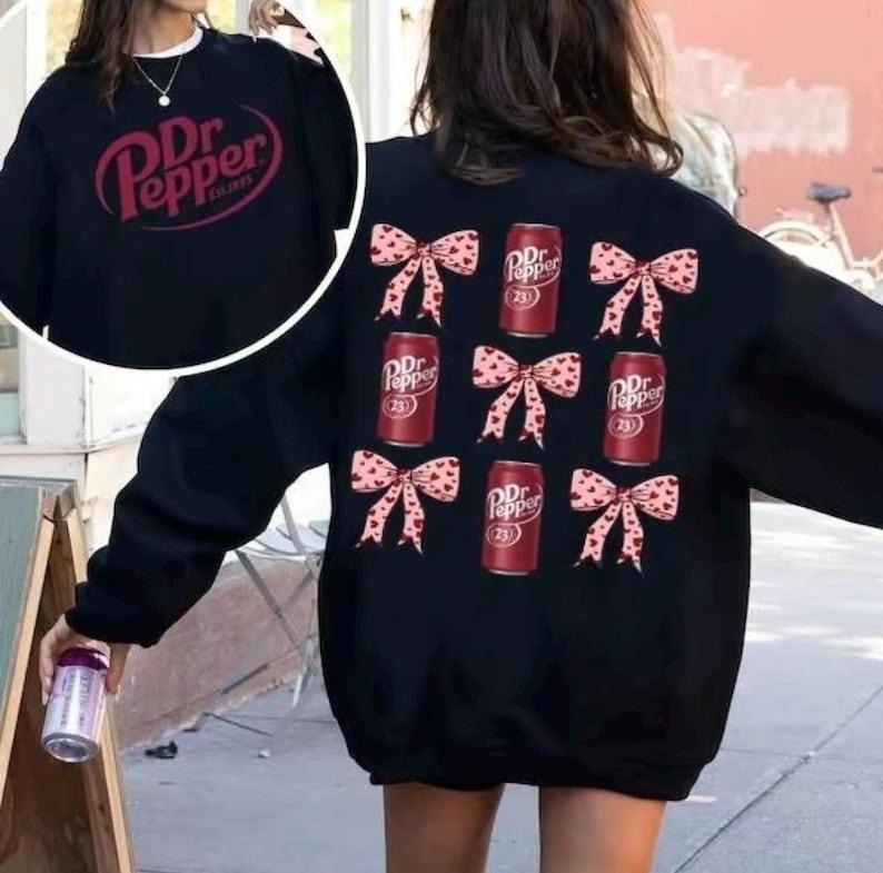 [Up 5XL] Dr Pepper Pink Coquette Bow 2 Sides & Pepper Lover Pepper Fan Love One T-Shirts