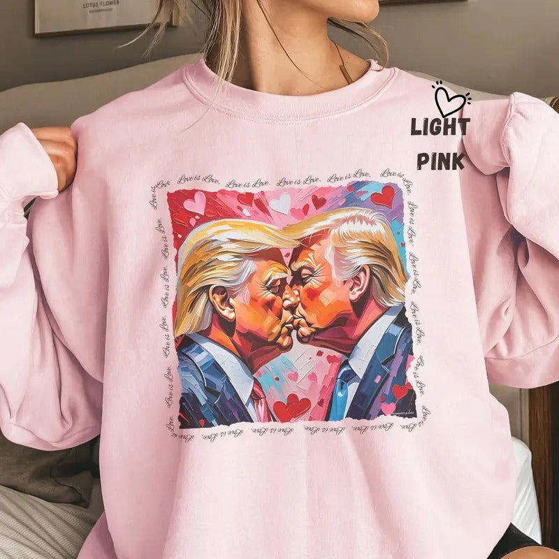[Up 5XL] Trump Is My Valentine Shirt Trump T Shit Funny Trump Shirt Trump Lover Trump Valentine Shirt Love Is Love Shirt T-Shirts
