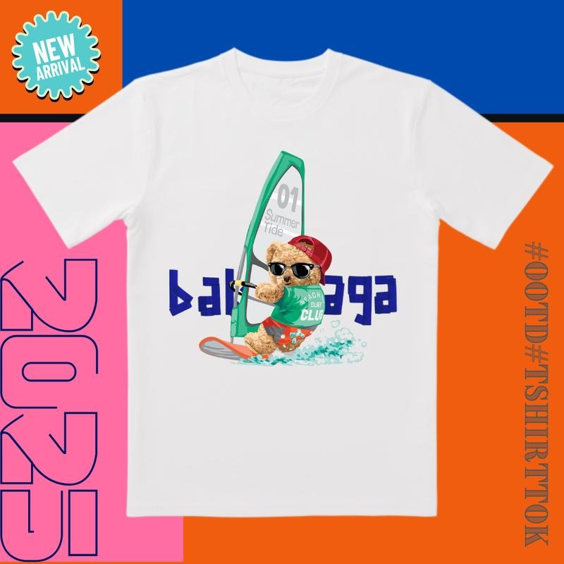 Summer Wave Champion! Teddy Bear Sailor 3D Cut & UV Protective Beach Vacay Urban Chic T-Shirts