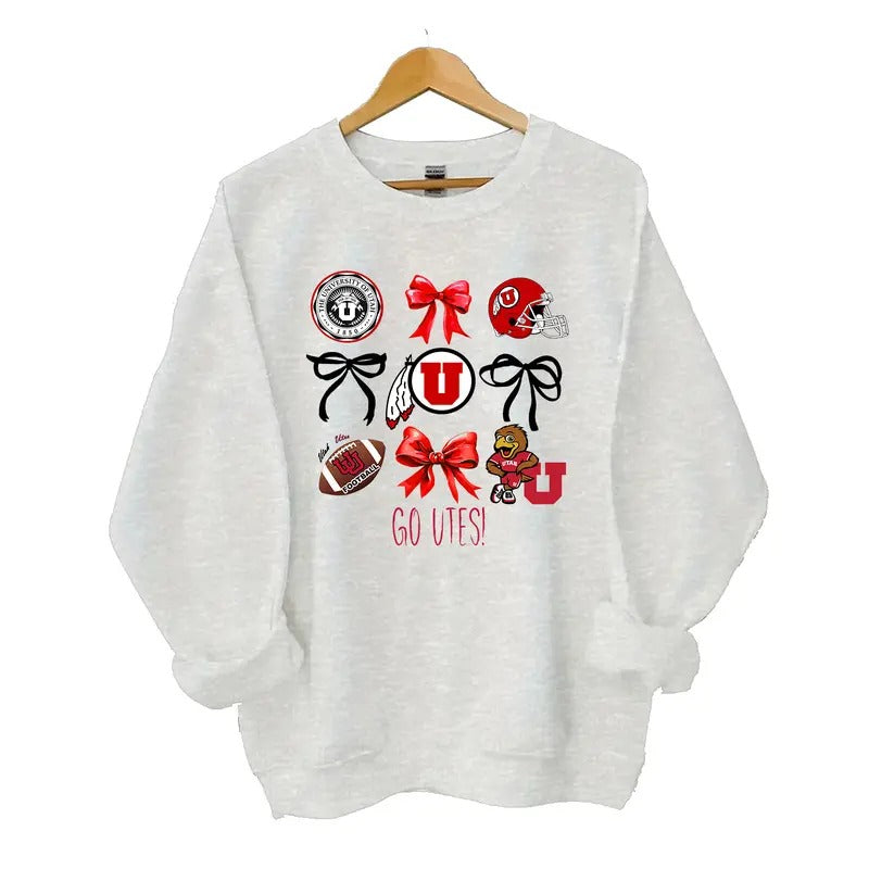 Utah Utes Coquette Go Utes Football Coquette Shirt Classic Cotton Menswear Polyester T-Shirts