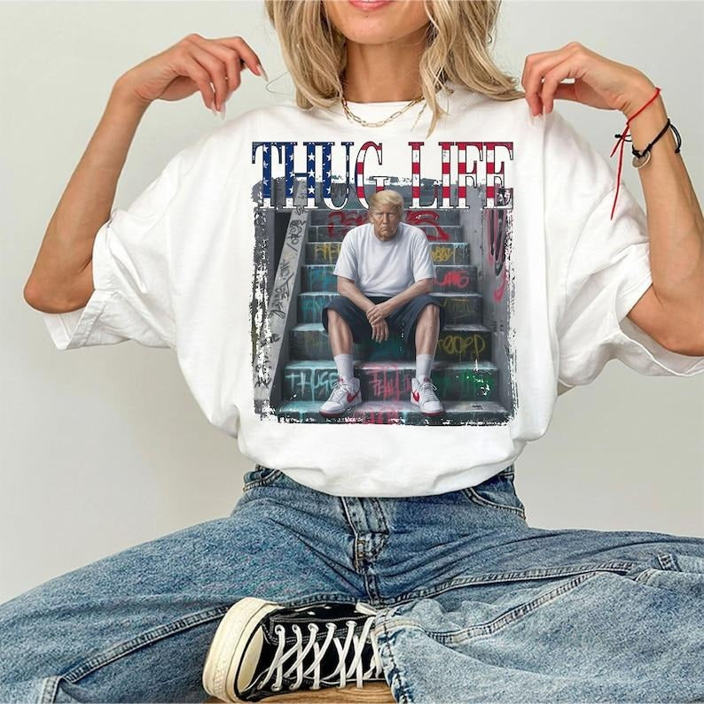 V1ral Thug Life President Preppy Edgy Shirt Amer1ca Shirt T-Shirts