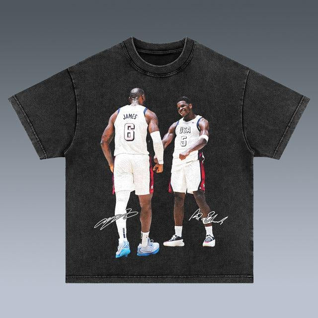 VINTAGE USA BASKETBALL TEAM EDWARDS 7.24 T-Shirts