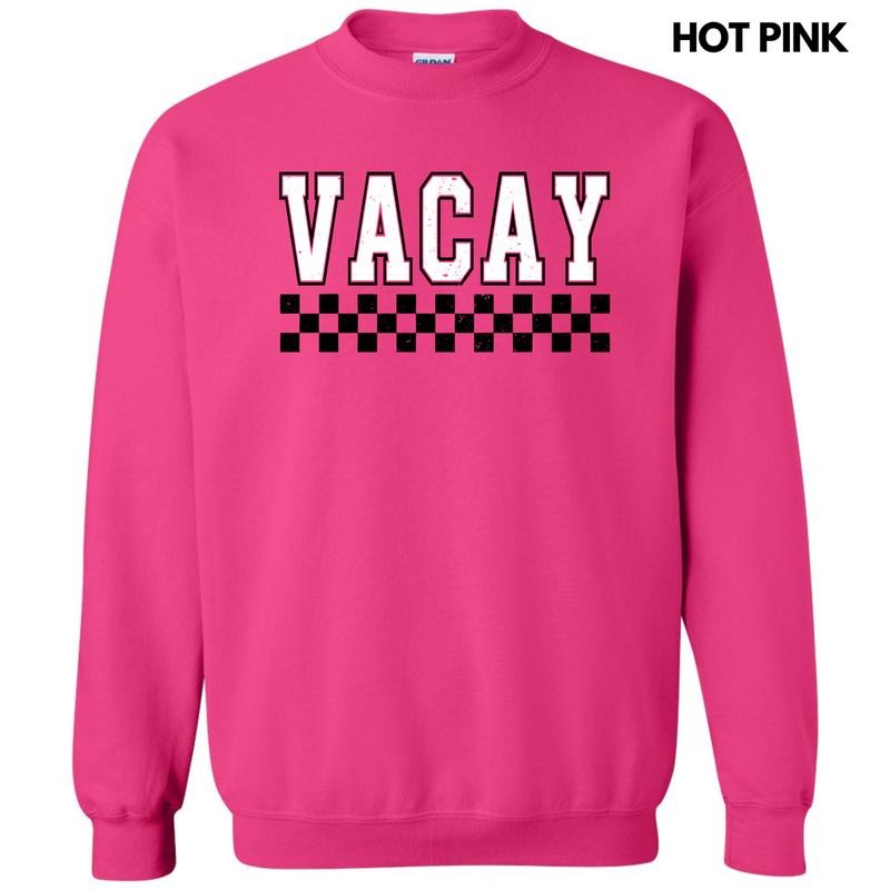 Vacay Varsity Checkered 'NLB' T-Shirts