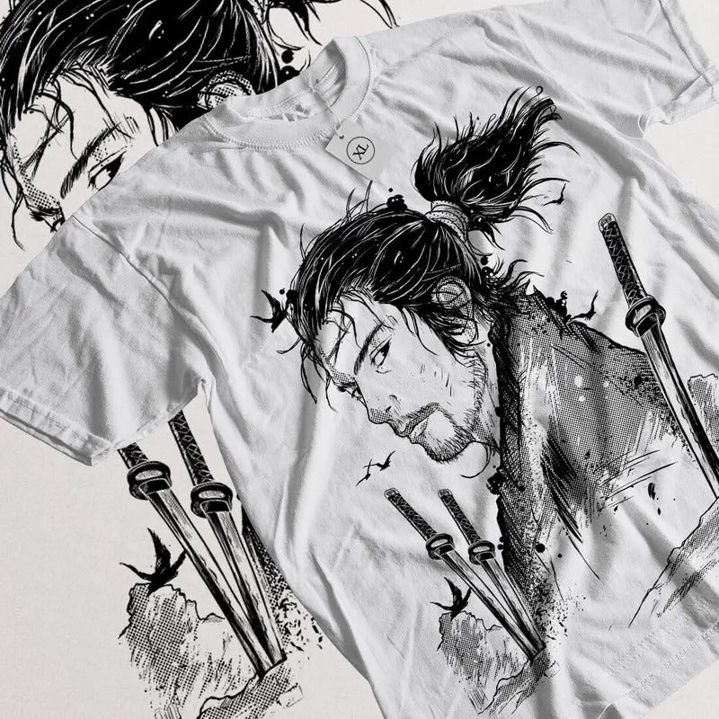 Vagabond S 4XL Musashi Miyamoto Matahachi Honiden Anime Manga Shirt S 4XL T-Shirts