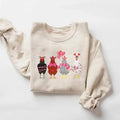 Valentine Chickens Valentine Farm Animals Shirt Chicken Lover Farmer T-Shirts