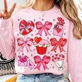 Valentine Heart Coquette Bow Valentine Shirt Long Sleeve T-Shirts