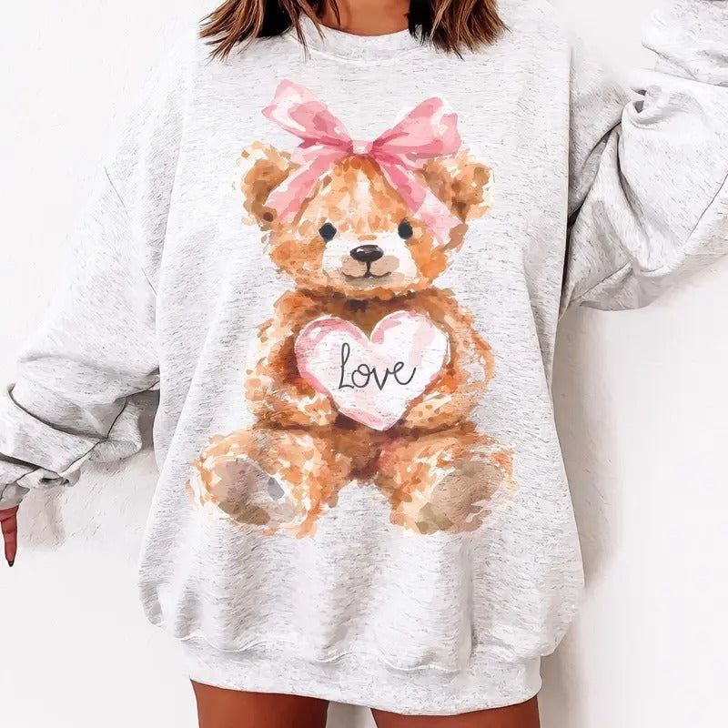 Bear Coquette Bear Heart Valentine Shirt Her T-Shirts