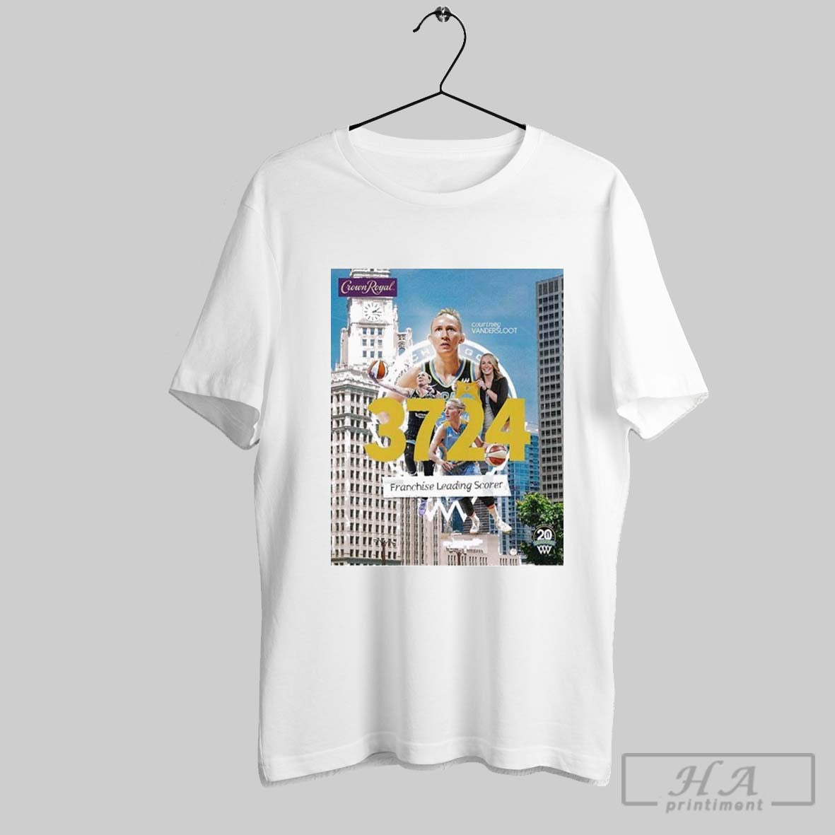 Vandersloot Chicago Sky Reach 3724 Franchise Leading Scorer Wnba T Shirts