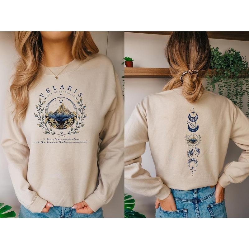 Velaris ACOTAR Velaris City Starlight Shirt Night Court SJM Shirt Court Dreams Rhysand Bookish T-Shirts