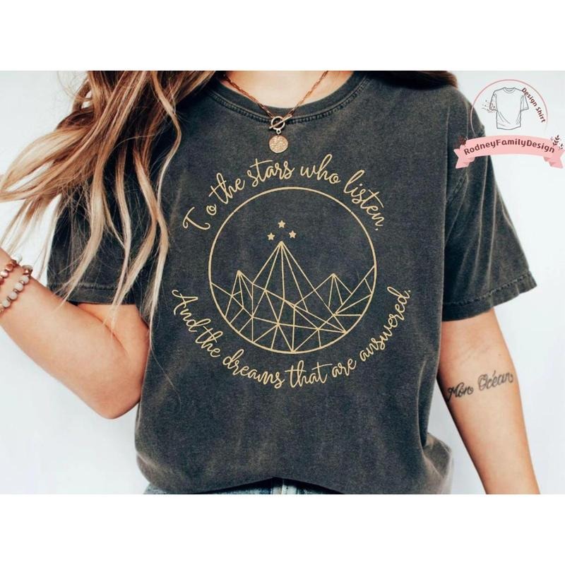 Velaris Shirt ACOTAR Shirt City Starlight Night Court Rhysand Quotes Sarah J Maas Book Lover Fun T-Shirts