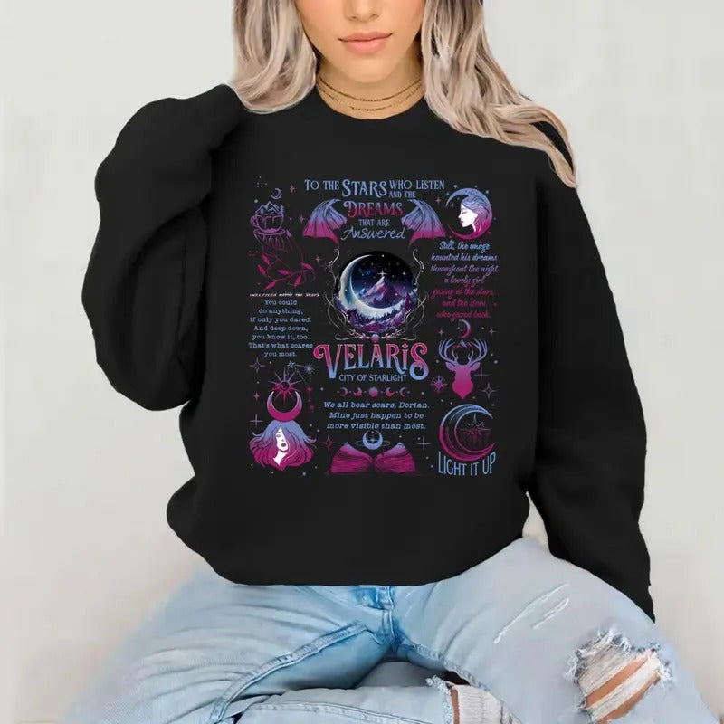 Velaris Velaris City Starlight Night Court Sjm Shirt City Starlight Acotar Acotar Velaris T-Shirts