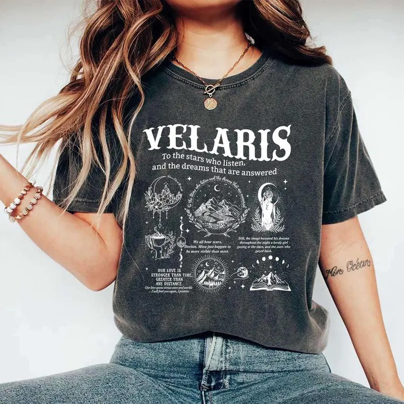 Velaris Shirt Velaris City Starlight Shirt Night Court Shirt SJM City Starlight ACOTAR ACOTAR Velaris T-Shirts