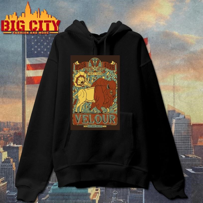 Velour 20th Anniversary Live Music Gallery Poster Shirt