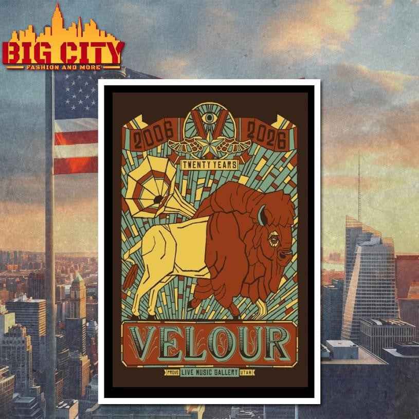 Velour 20th Anniversary Live Music Gallery Poster Shirt
