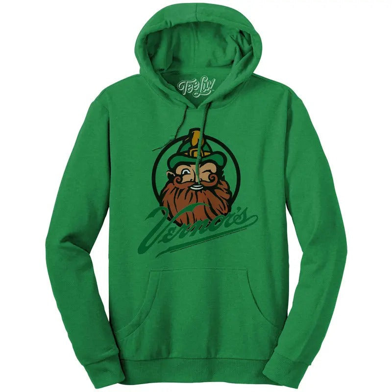 Vernor'S Ginger Ale Woody Gnome Hooded Kelly Green T-Shirts
