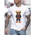 Versatile Cartoon Bear Easy Care Durable Stretch Fabric All Seasons Made USA T-Shirts
