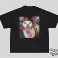 Very Freaky Cat Funny Cat Licking Shirt Cat Meme Shirt Silly Kitty Classic Cotton T-Shirts