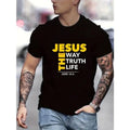 Vibrant Jesus Print Soft Breathable Short Sleeve Perfect Casual Summer Made USA T-Shirts